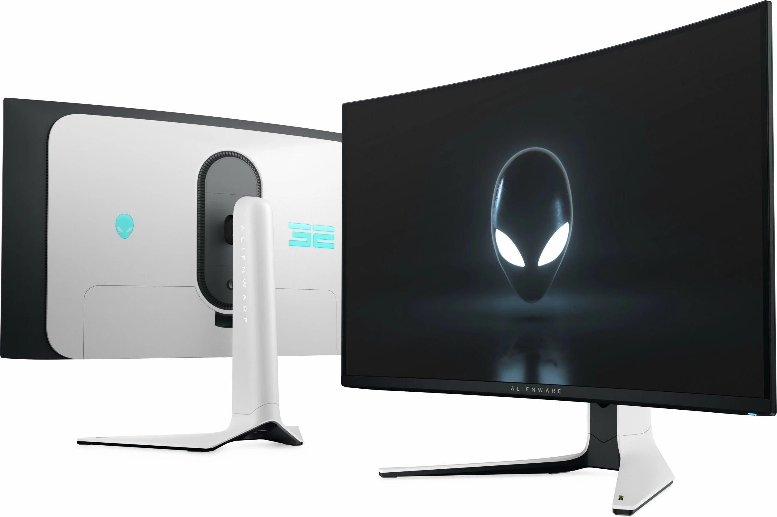 QD-OLED 32" 4K 240Hz ukrivljen monitor Alienware DELL AW3225QF, črno/bel