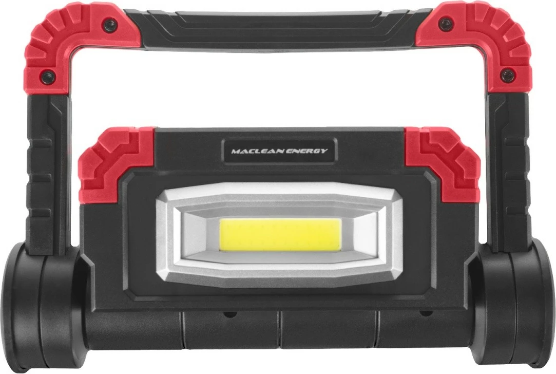 Delovna svetilka LED COB, Maclean MCE439, 300 lm, 3 načini osvetlitve, IP44, 6500K, črno/rdeča