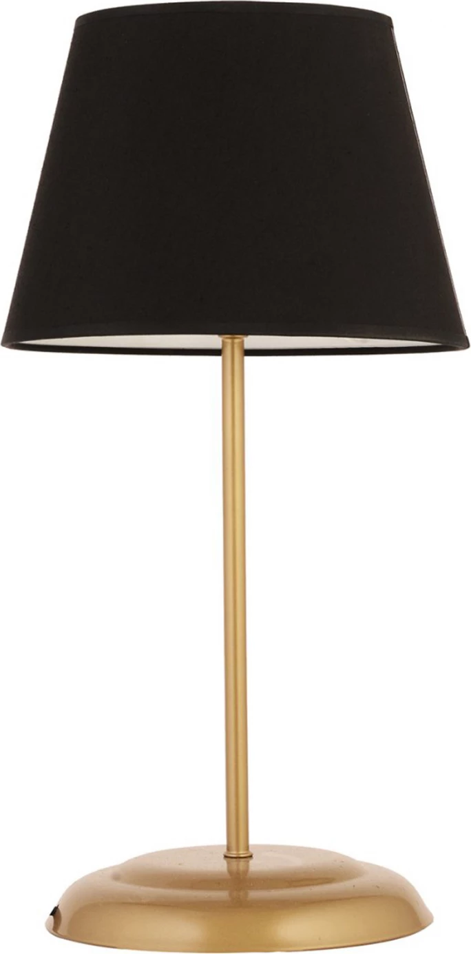 Kovinska namizna svetilka v zlati barvi s črnim senčnikom FH7569.02 25x50 cm