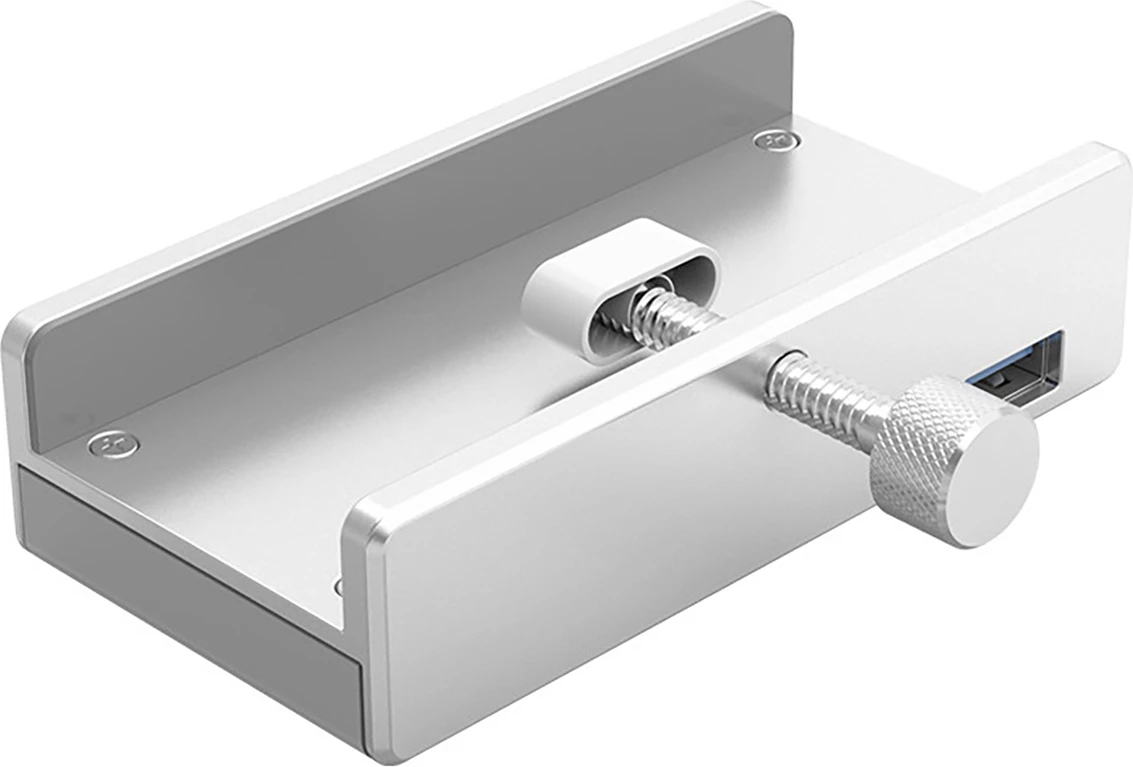 USB razdelilnik s sponko, 4× USB-A 3.0, srebrn, Orico MH4PU