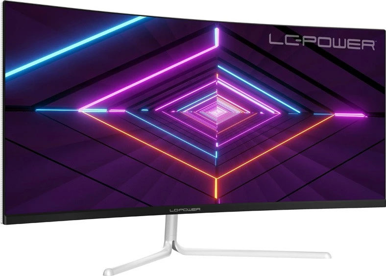 Ukrižen 34" UltraWide Quad HD zaslon LC-Power LC-M34-UWQHD-100-C-V3, 100 Hz, bel
