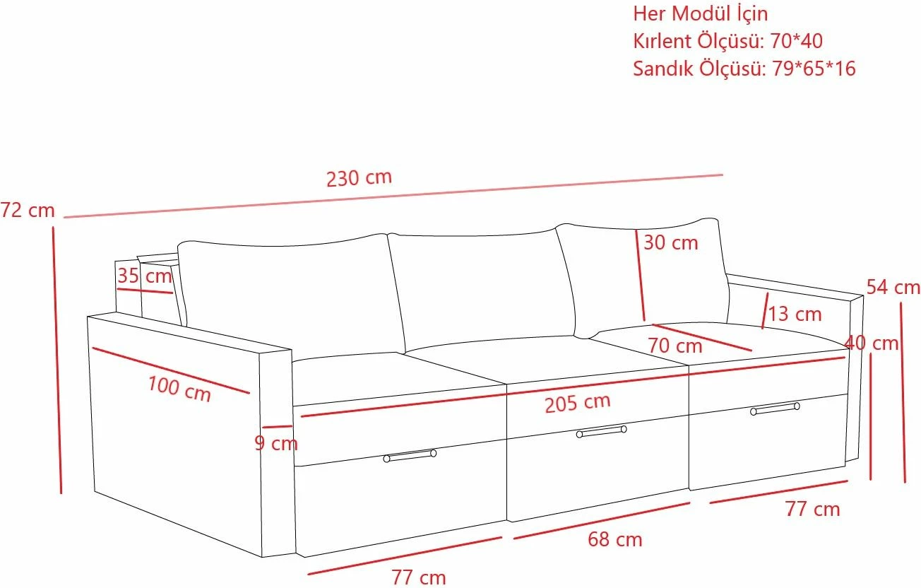 Trosed s posteljo, Atelier del Sofa Saros, rjav