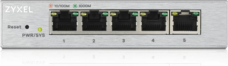 Managed Gigabit Ethernet stikalo Zyxel GS1200-5, 10/100/1000, srebrno