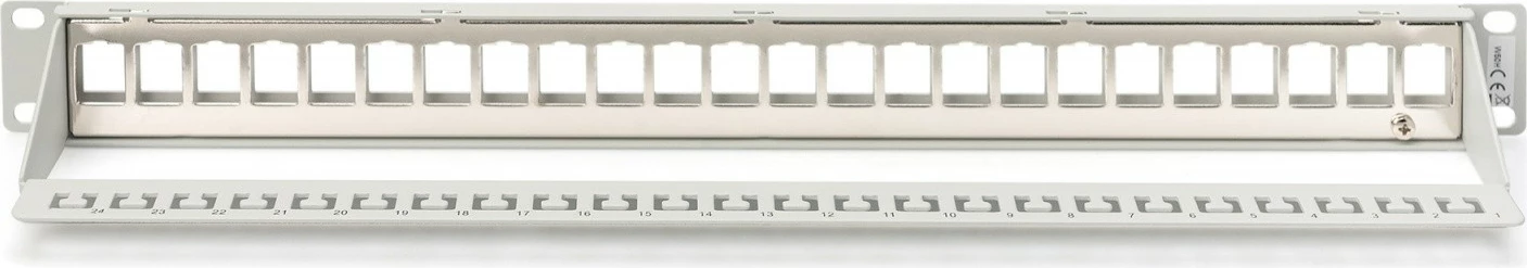 Modularni 19" 24-portni patch panel, 1U, za keystone module, siv, Digitus DN-91410