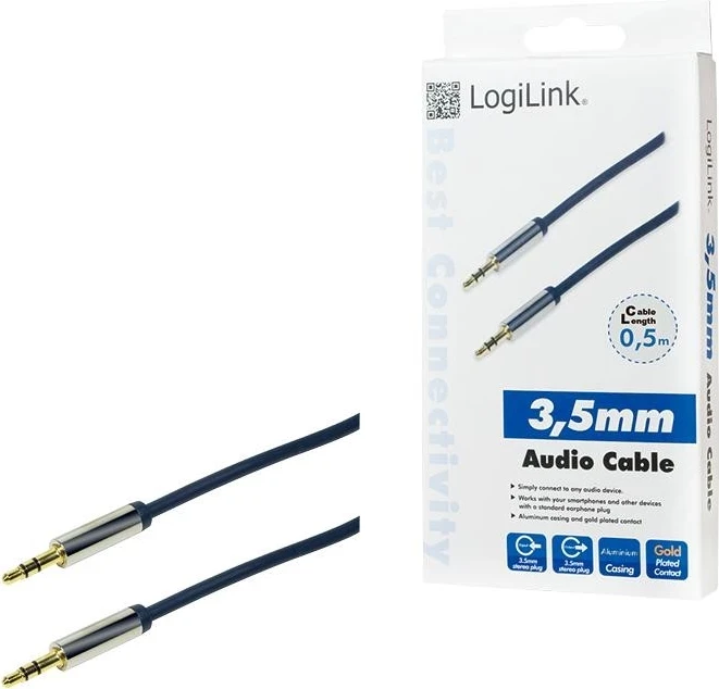 MiniJack kabel Logilink, moder