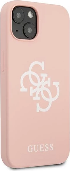 Ovitek za telefon za iPhone 13 mini 5,4", silikon, rožnat - Guess GUHCP13SLS4GWPI