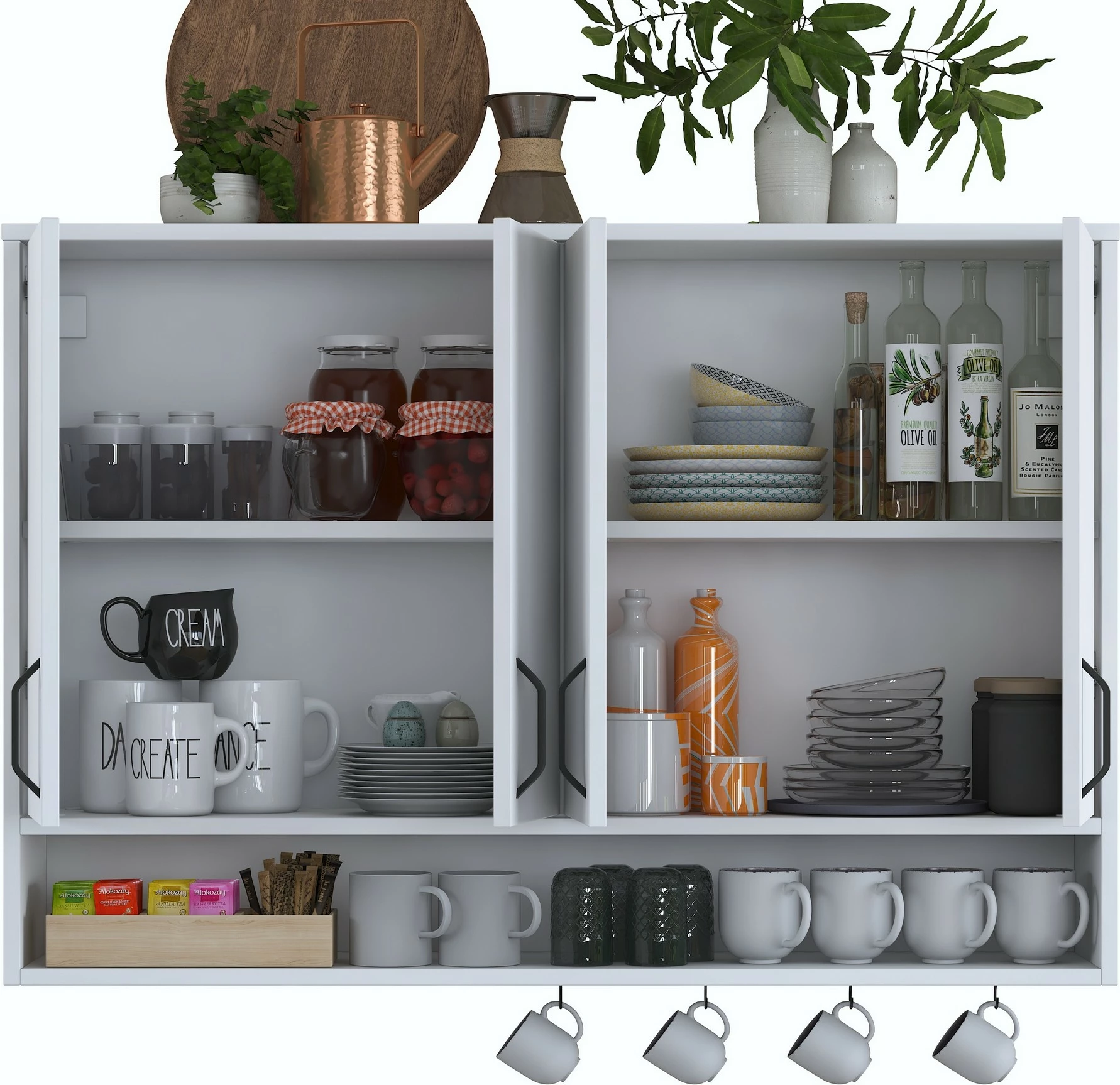 Stenska omarica Skye Decor JE199 - 3812, bela