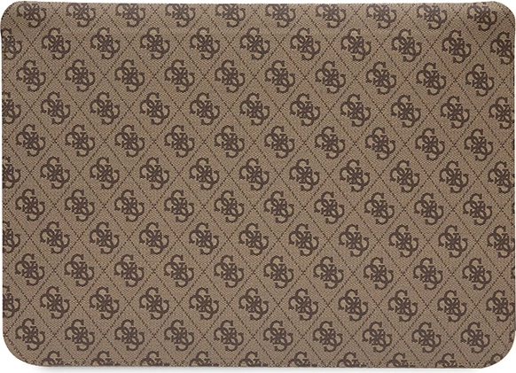 Ovitek za prenosnik 14", iz ekološkega usnja, rjav, Guess 4G Printed Stripes