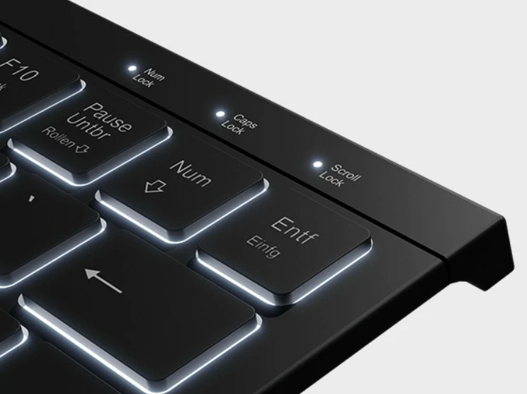 Tastatura z LED osvetlitvijo KeySonic KSK-5010ELC, z žico, QWERTZ, črna