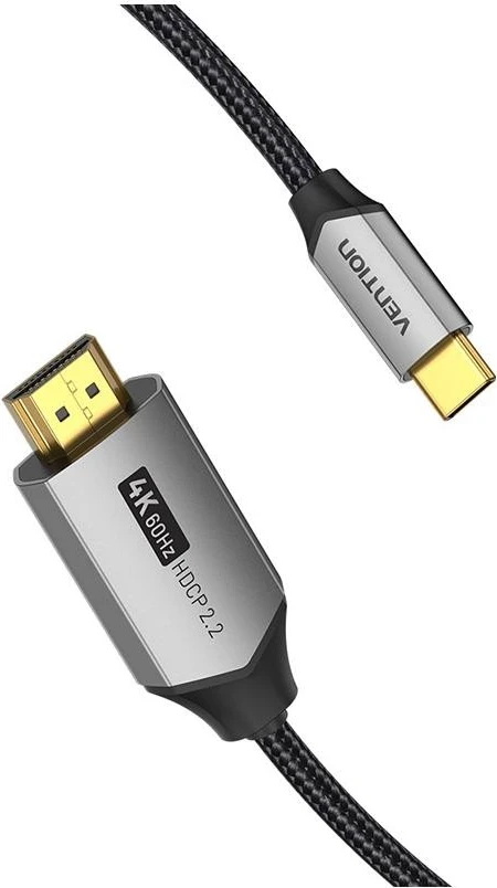 Kabli USB-C na HDMI 2.0 Vention, 4K 60Hz, 2 m, črn