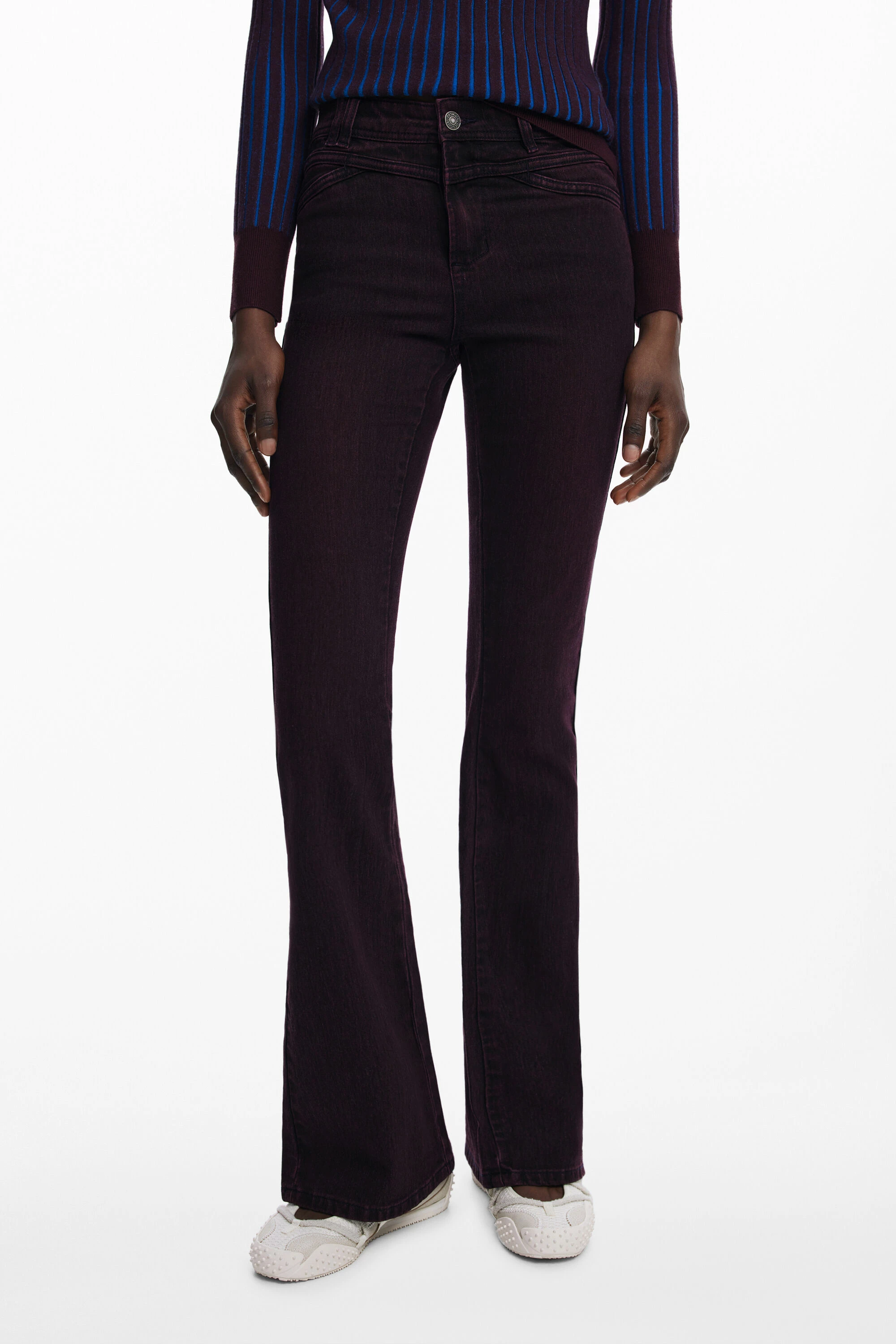 Jeans hlače za ženske Desigual, vijolične