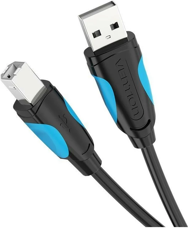Kabel USB-A/USB-B Vention, 5 m, črno-modra