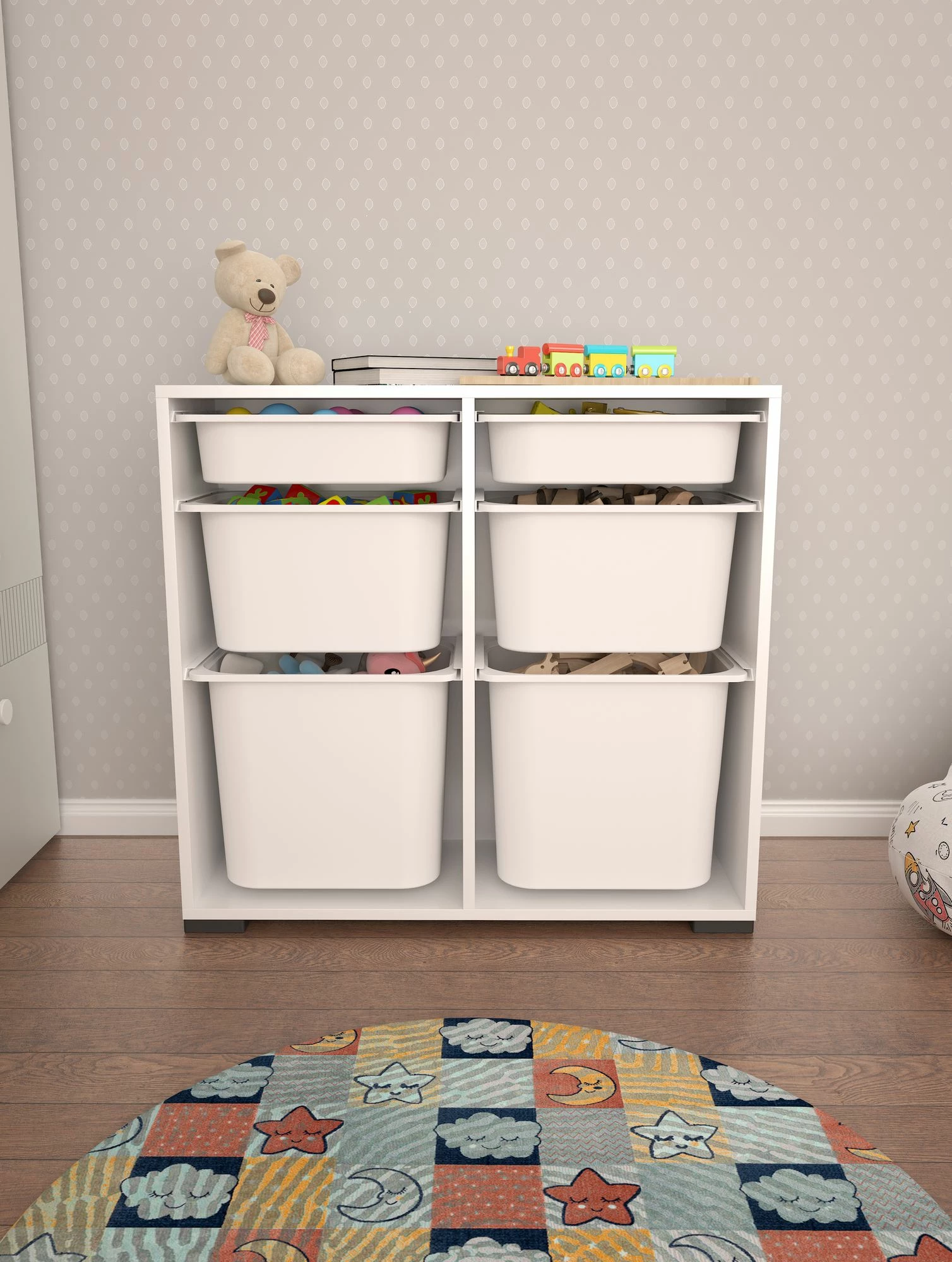 Večnamenska omara Carla, bela