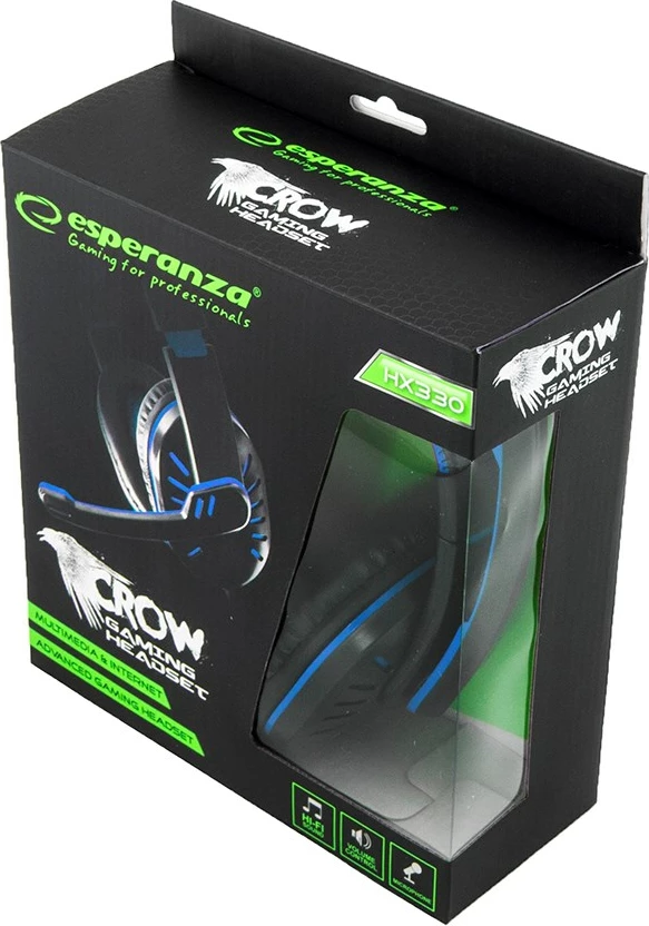 Stereo slušalke Esperanza EGH330B, modro-črne