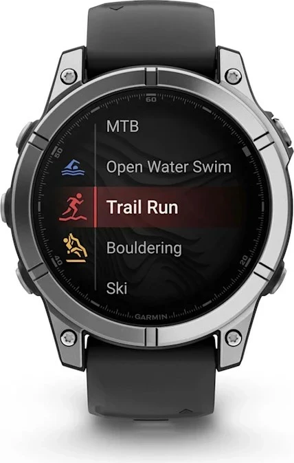 Multisport GPS pametna ura 47 mm, Garmin Fenix, nerjaveče jeklo s črnim silikonskim pasom
