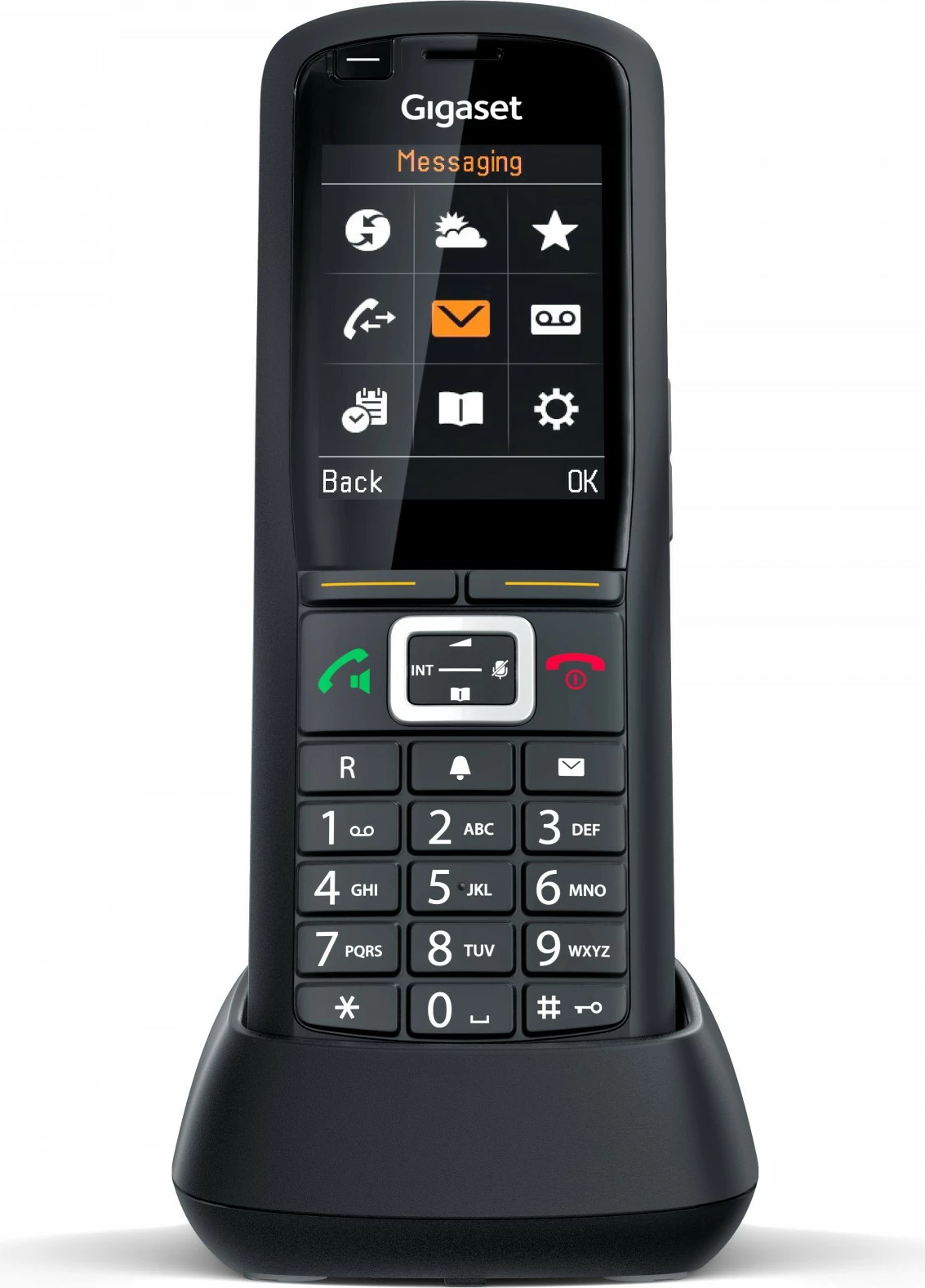 Brezžični telefon DECT, odporen na vodo in prah, Gigaset R700H PRO, črn