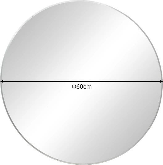 Ovalna ogledalo Nhaos Inart, aluminij srebrn D60x2.5cm