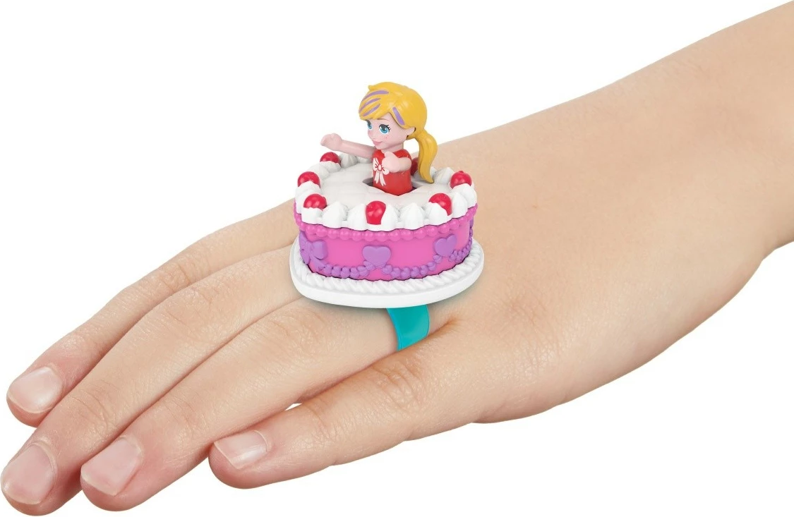 Komplekt igrač Polly Pocket Mattel JGK21, 80. obletnica, z mikro punčko in dodatki, rdeč
