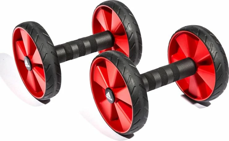 Kolesa za fitnes za krepitev telesa adidas ADAC-11604, 2 kosa, črno-rdeče