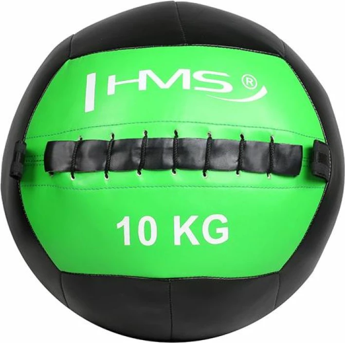 Vadbeni žog HMS Wall Ball, 10 kg, zelena