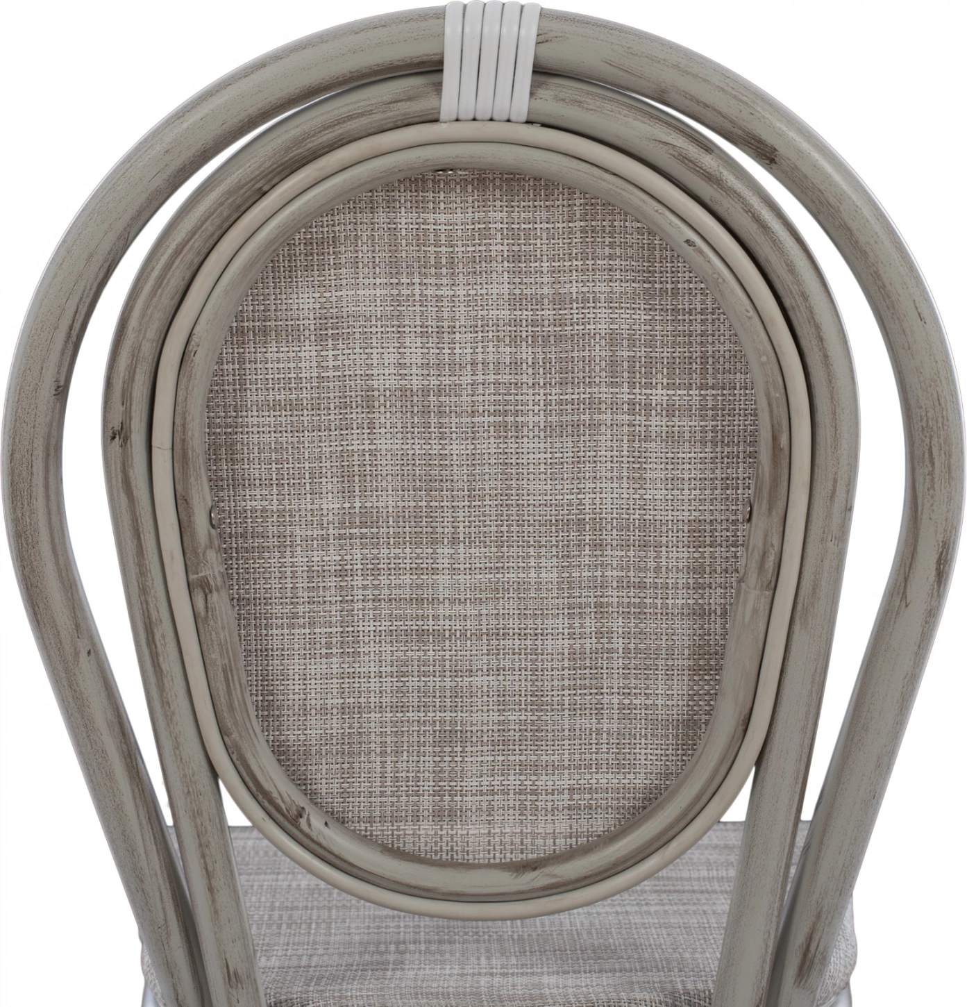 Aluminijasti stol videza bambusa patina siva s tekstilom 45x57x88 cm