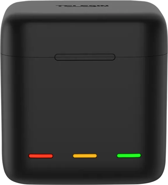 Polnilec za 3 baterije Telesin GP-BCG-901 za GoPro Hero 9/10/11/12, črn