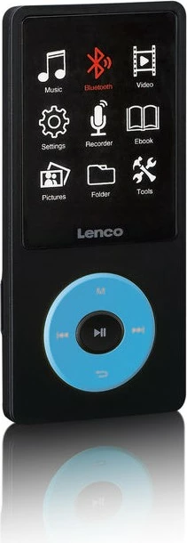 MP4 predvajalnik, 256 GB, Bluetooth, črn/moder — Lenco Xemio-860BU