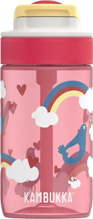 Steklenica za vodo Lagoon 400 ml Kambukka, Love Birds, roza