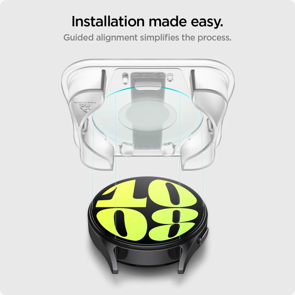 Kaljeno steklo za pametno uro Samsung Galaxy Watch 7, 40 mm, Spigen Glas.tR EZ Fit, 2 kosa