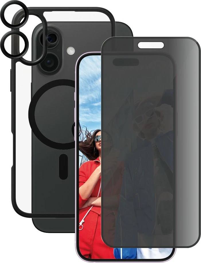 Zaščita 3-v-1 za iPhone 16 Plus PanzerGlass CARE Flagship, prozorna