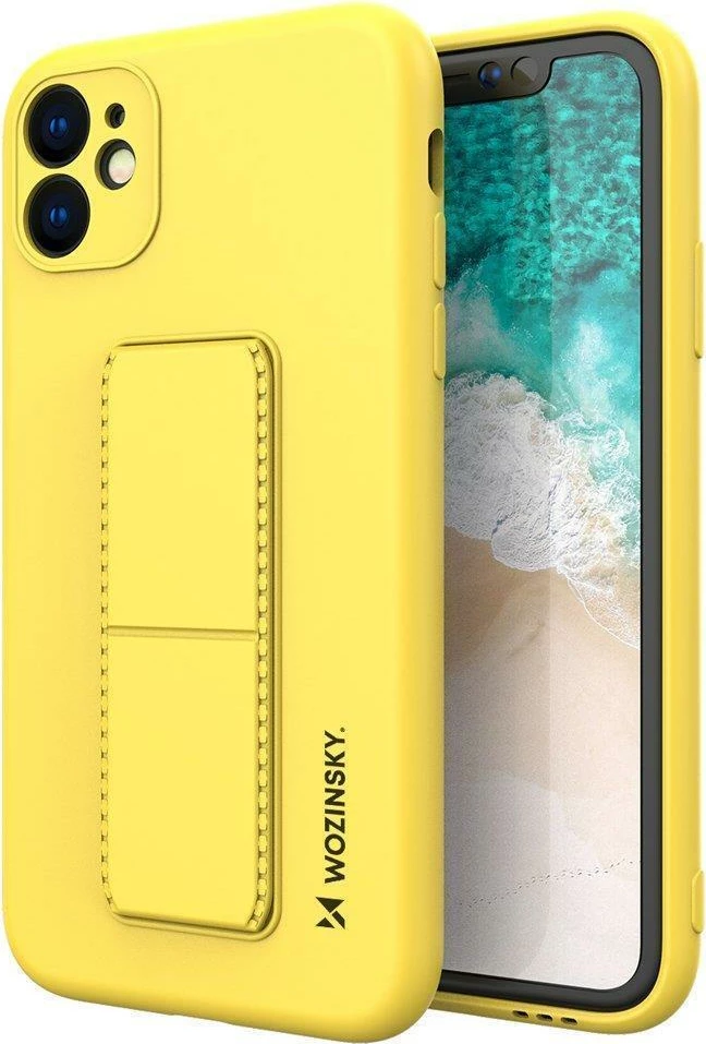 Ovitek s podstavkom Wozinsky za Samsung Galaxy A32 5G, silikon, rumen