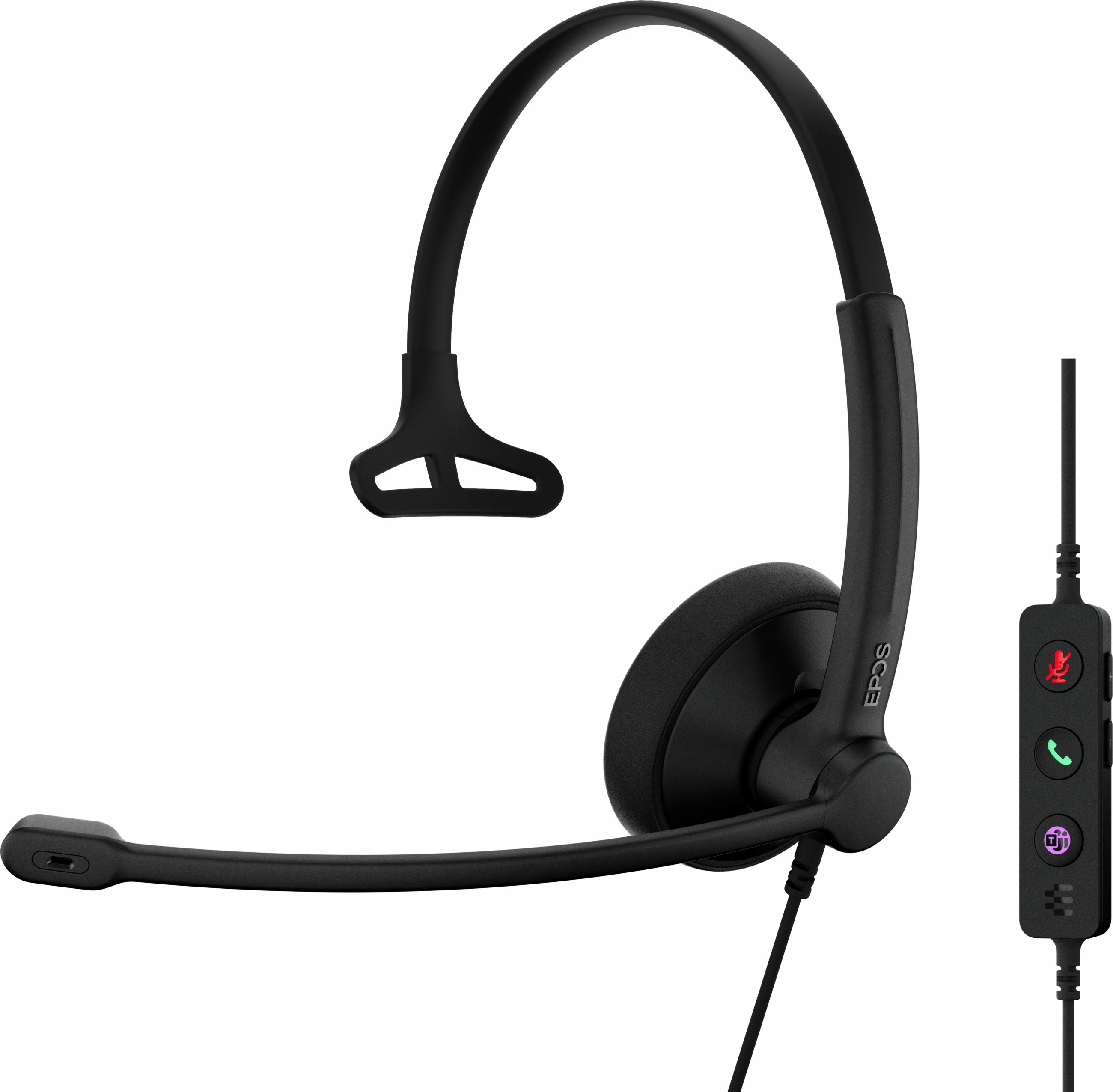 Mono slušalka USB-C+A, EPOS IMPACT 100 MS, črna