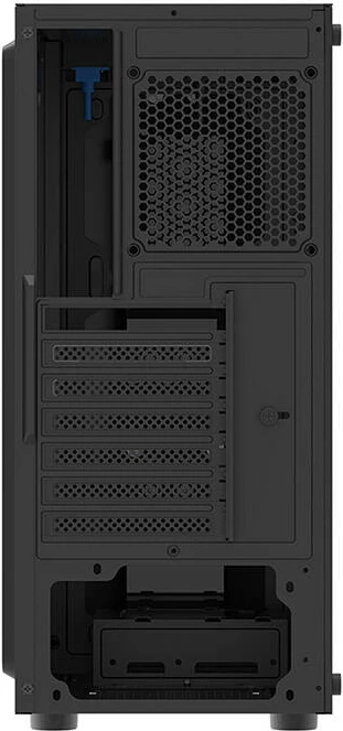 Ohišje Darkflash DK151 z LED, 3 RGB ventilatorji, črno