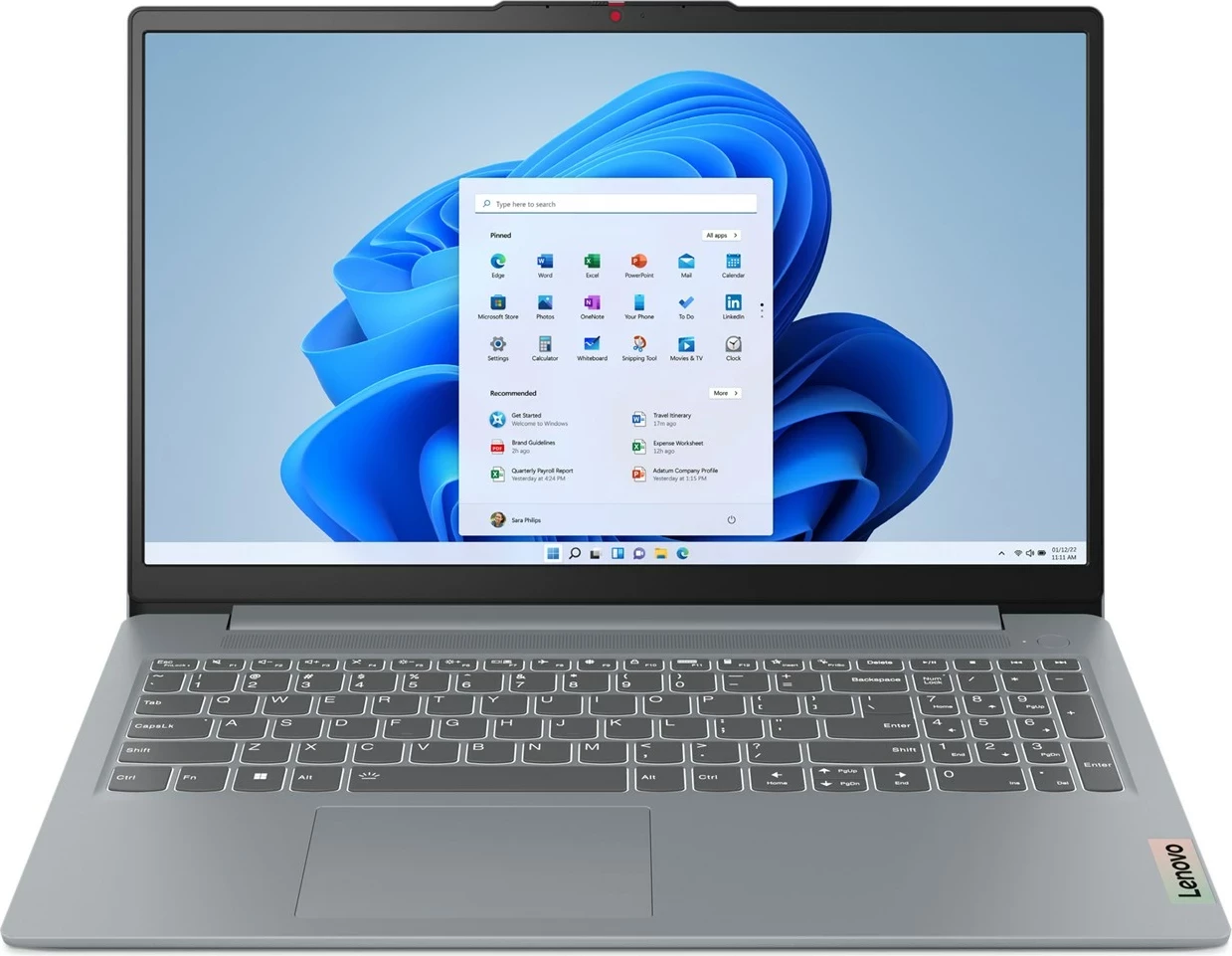 Prenosen računalnik Lenovo IdeaPad Slim 3 15ABR8, 15,6", AMD Ryzen 5 5625U, 8 GB RAM, 256 GB SSD, sivi
