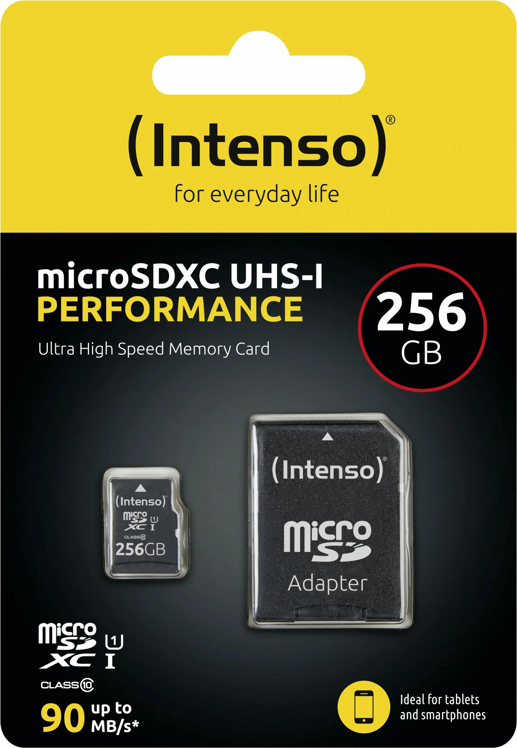 microSD kartica 256 GB Intenso, UHS-I, CL10, črna