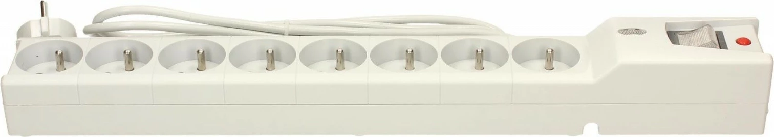 Razdelilec z zaščito pred prenapetostjo Lestar LX 810, 8 izhodov, 1,5 m, siv