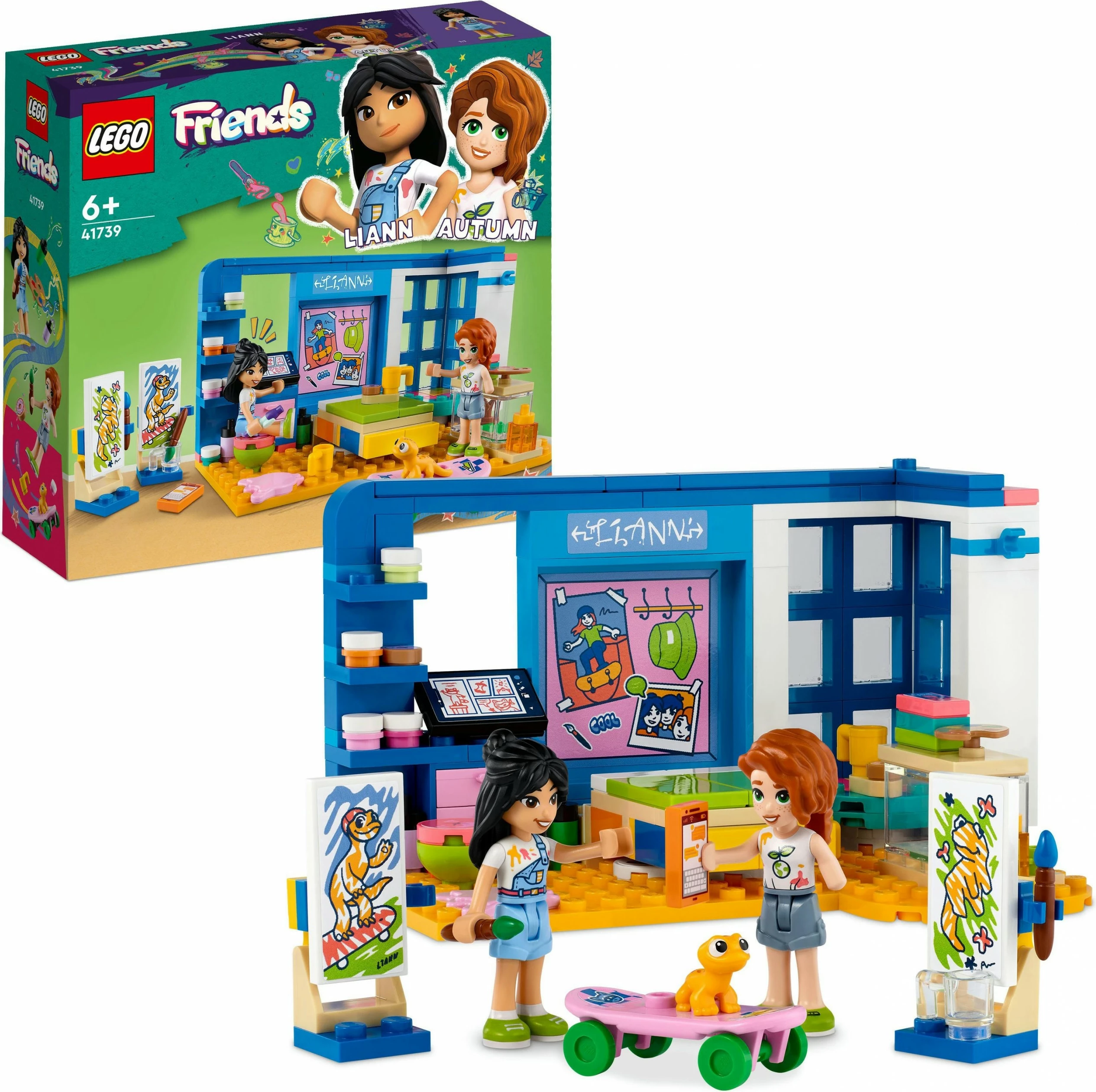 Set za gradnjo Liannina soba, LEGO Friends 41739, 204 kosi, večbarven