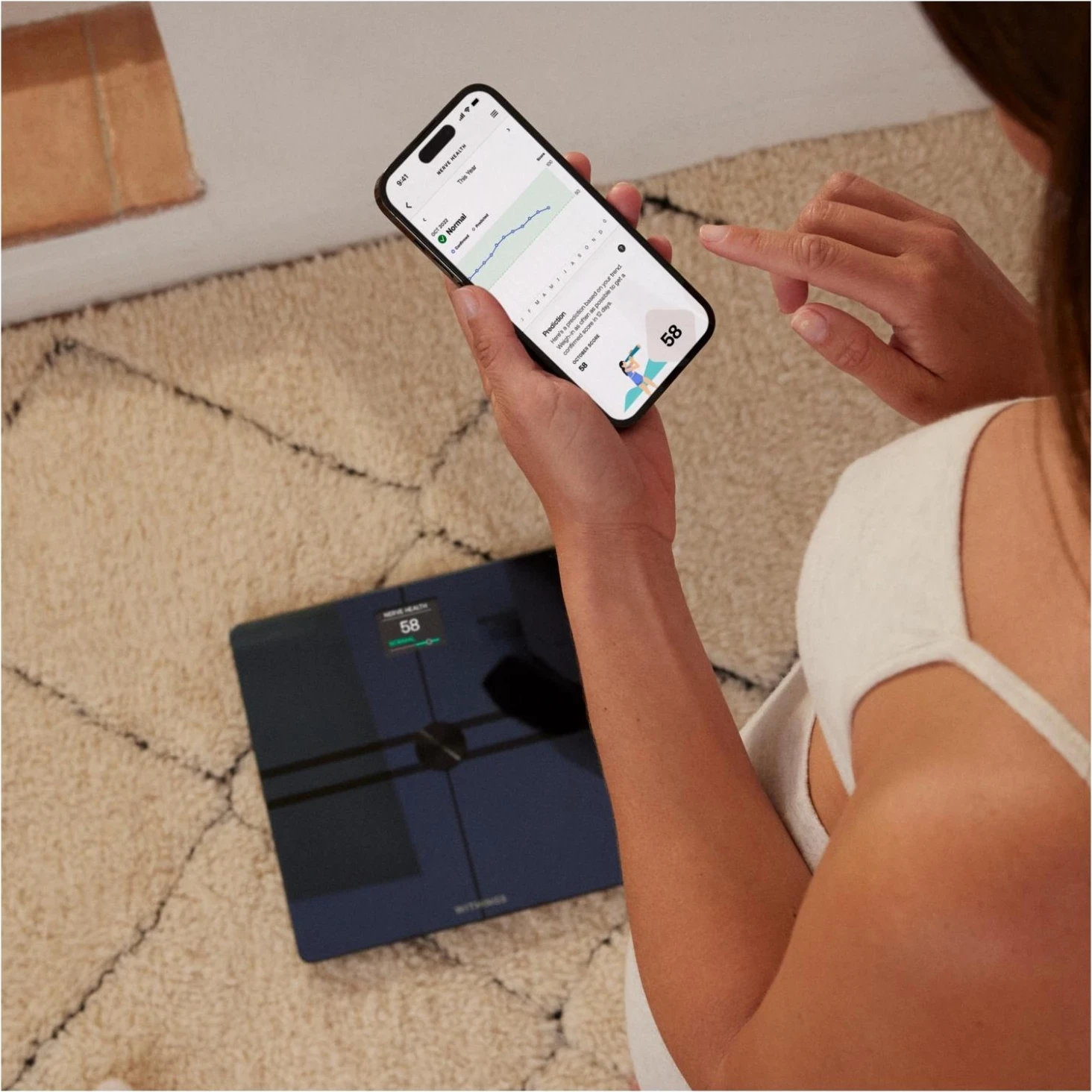 Pametna tehtnica Body Comp, Withings, črna