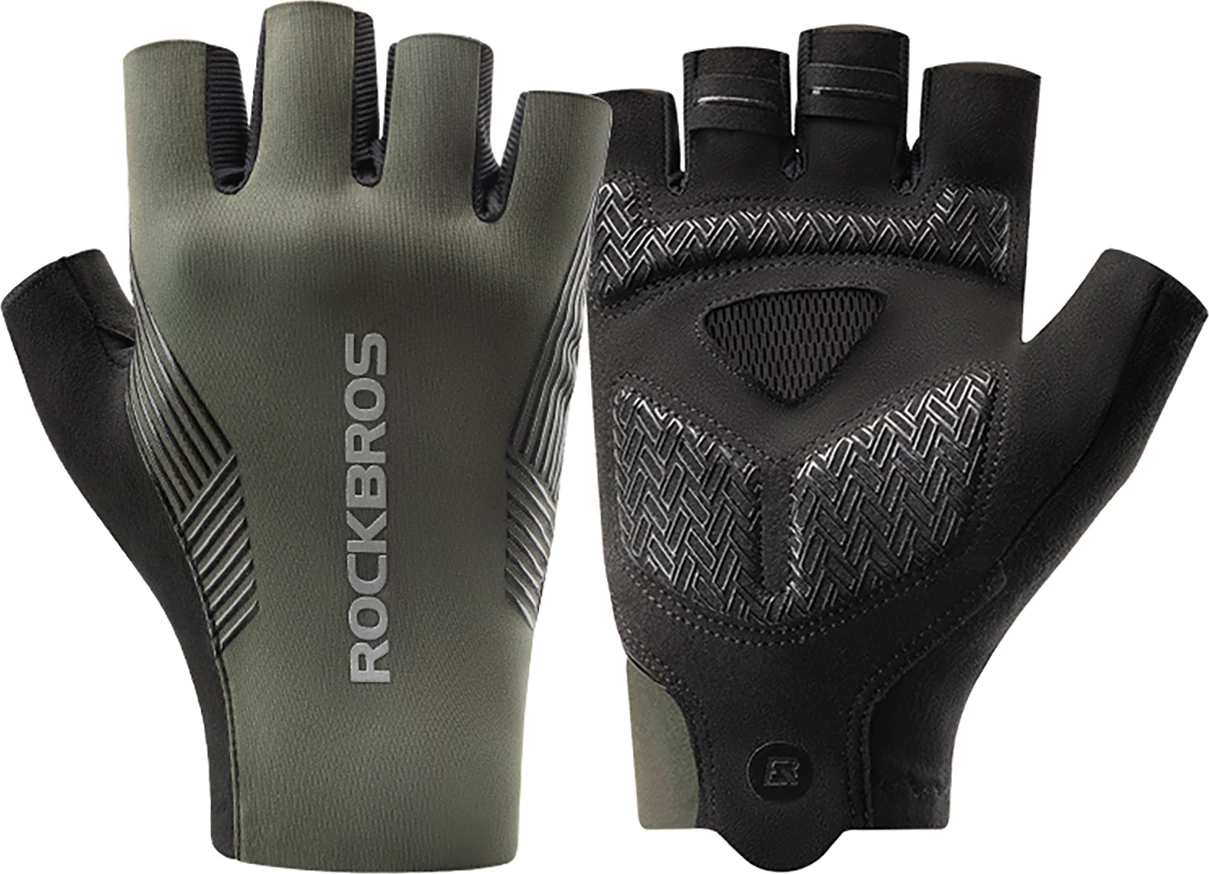 Kratkoprstne kolesarske rokavice Rockbros 1622003304, XL, zelene