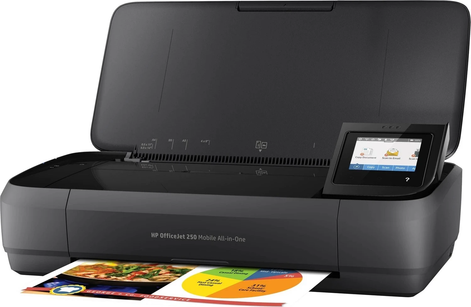 Prenosni tiskalnik HP OfficeJet 250, črn