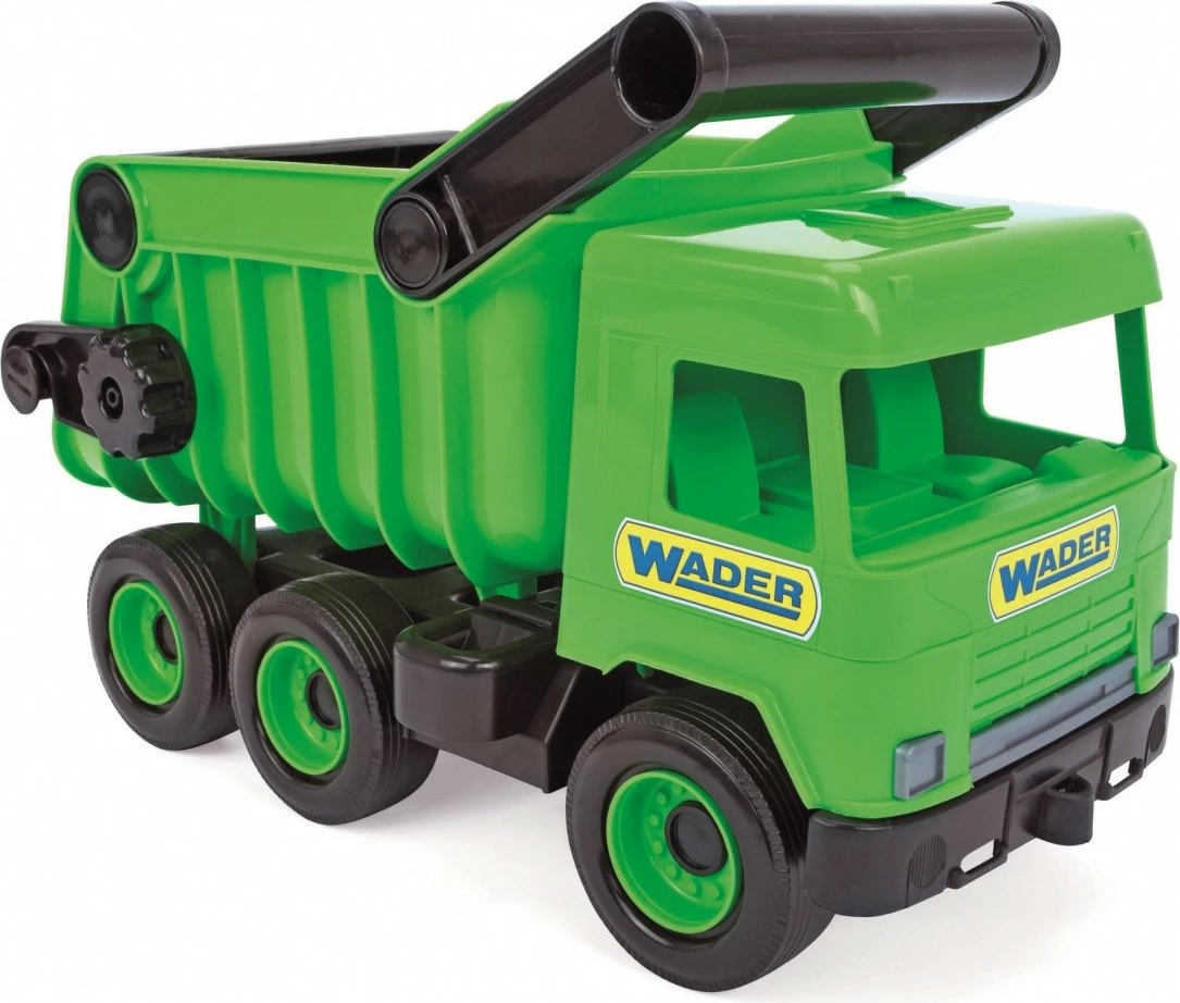 Igrača kamion z iztočnim tovorom Wader Middle Truck, 38 cm, zelen, za dečke