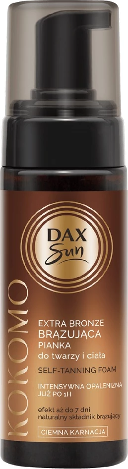 Avtoporjavitvena pena za obraz in telo Kokomo, Dax Sun, extra bronze 160 ml