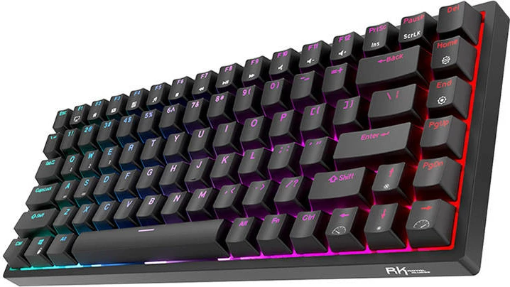 Mehanska brezžična tipkovnica Royal Kludge RK84, 84 tipk, RGB, Brown switch, črna