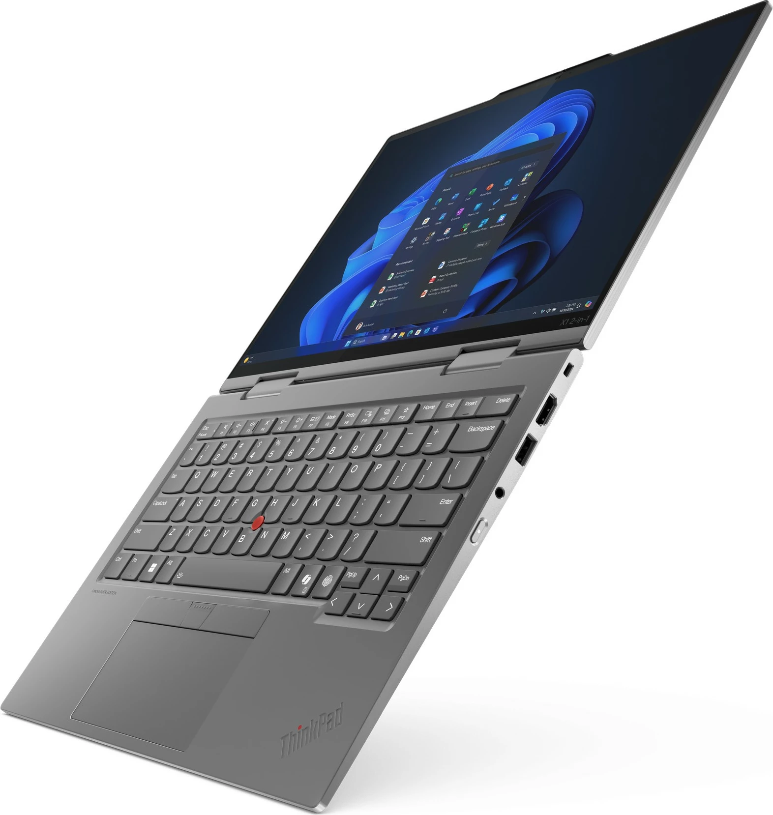 Prenosno/Tablični računalnik Lenovo X1 2in1 G10, Ultra7 258V, 32 GB RAM, 1 TB SSD, 14", 5G, sivi