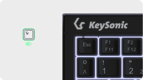 Kompaktna tipkovnica z vgrajenim touchpadom KeySonic KSK-3211ELU, QWERTZ, LED, črna