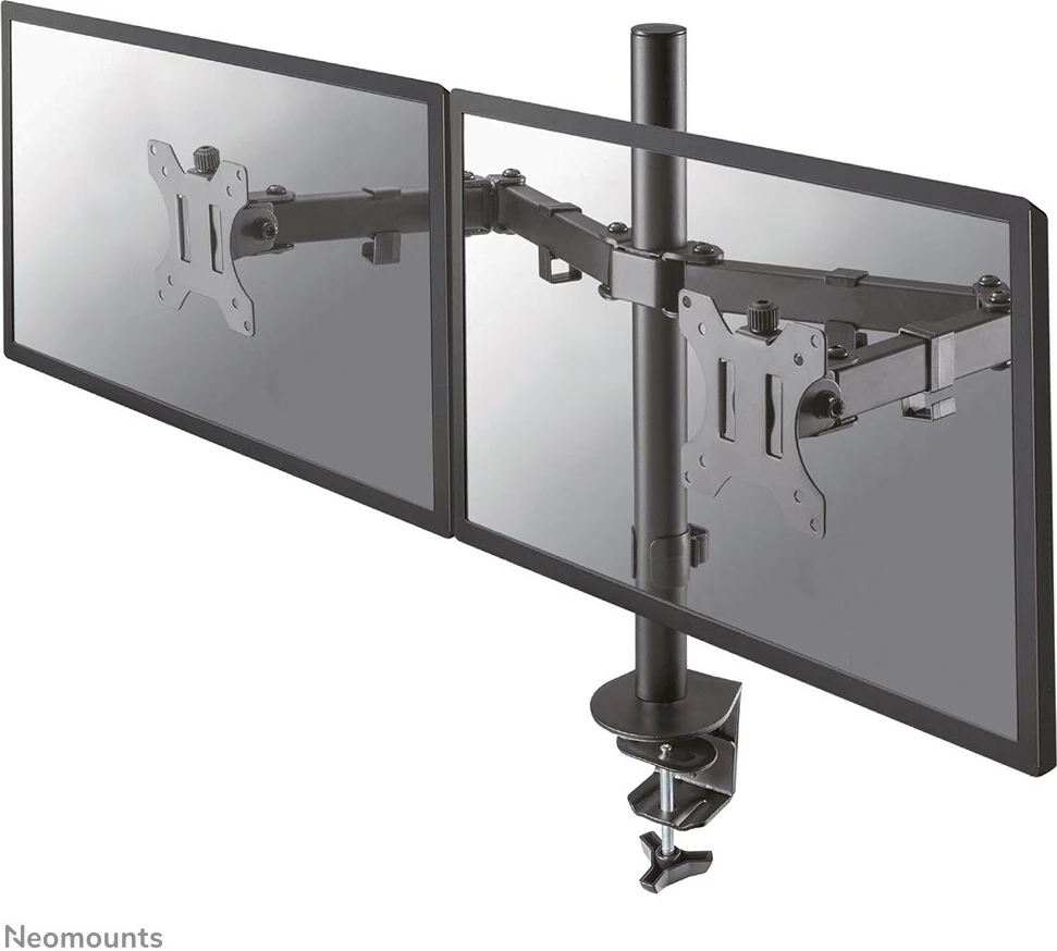 Krajša arm za dva monitorja Neomounts Newstar FPMA-D550DBLACK, 8 kg, 10"-32", črn