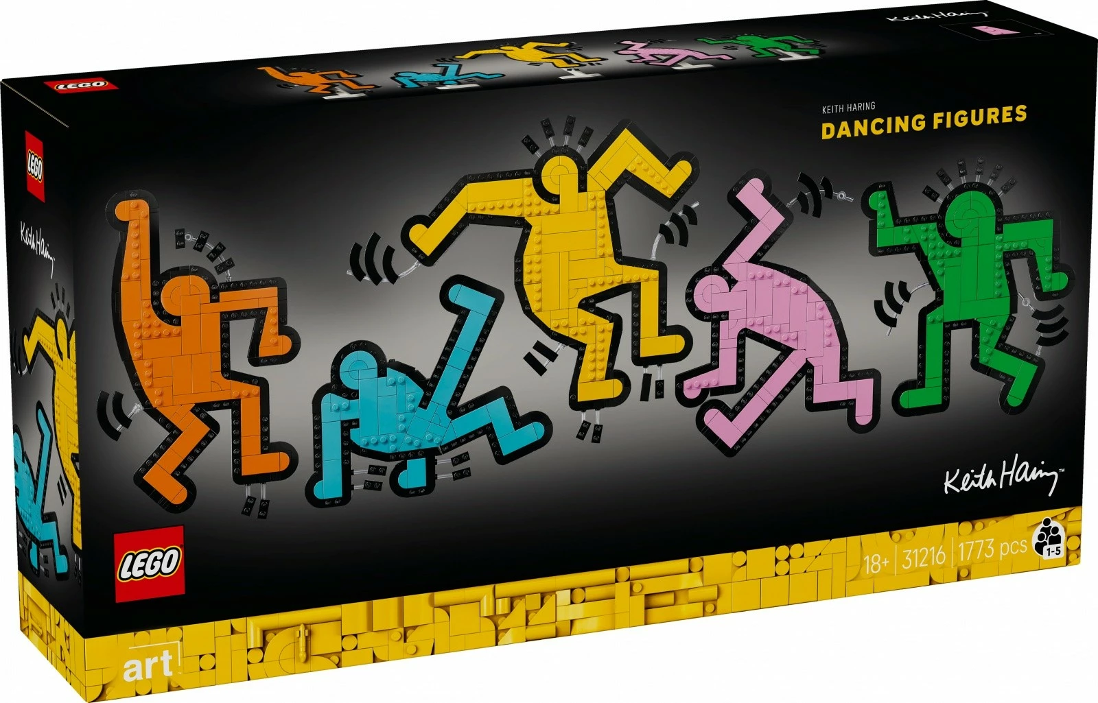 Umetni set LEGO Art Keith Haring Dancing Figures, 31216, 1.773 kosov, večbarven