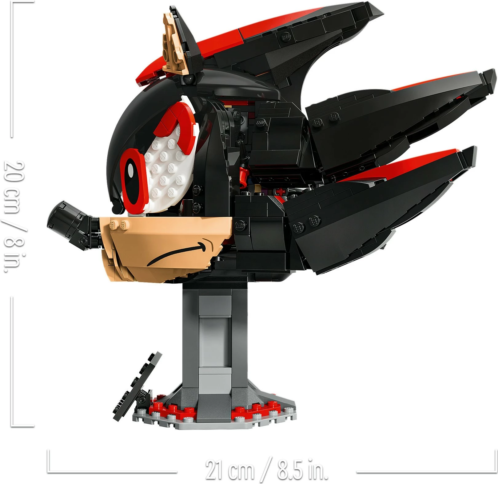 Set za gradnjo glave Shadow the Hedgehog, LEGO 77000, 720 kosov, večbarven