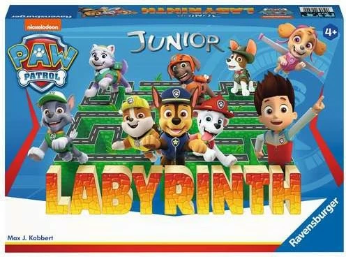 Družabna igra Paw Patrol Junior Labyrinth, Ravensburger, za otroke, 2–4 igralci, večbarvna