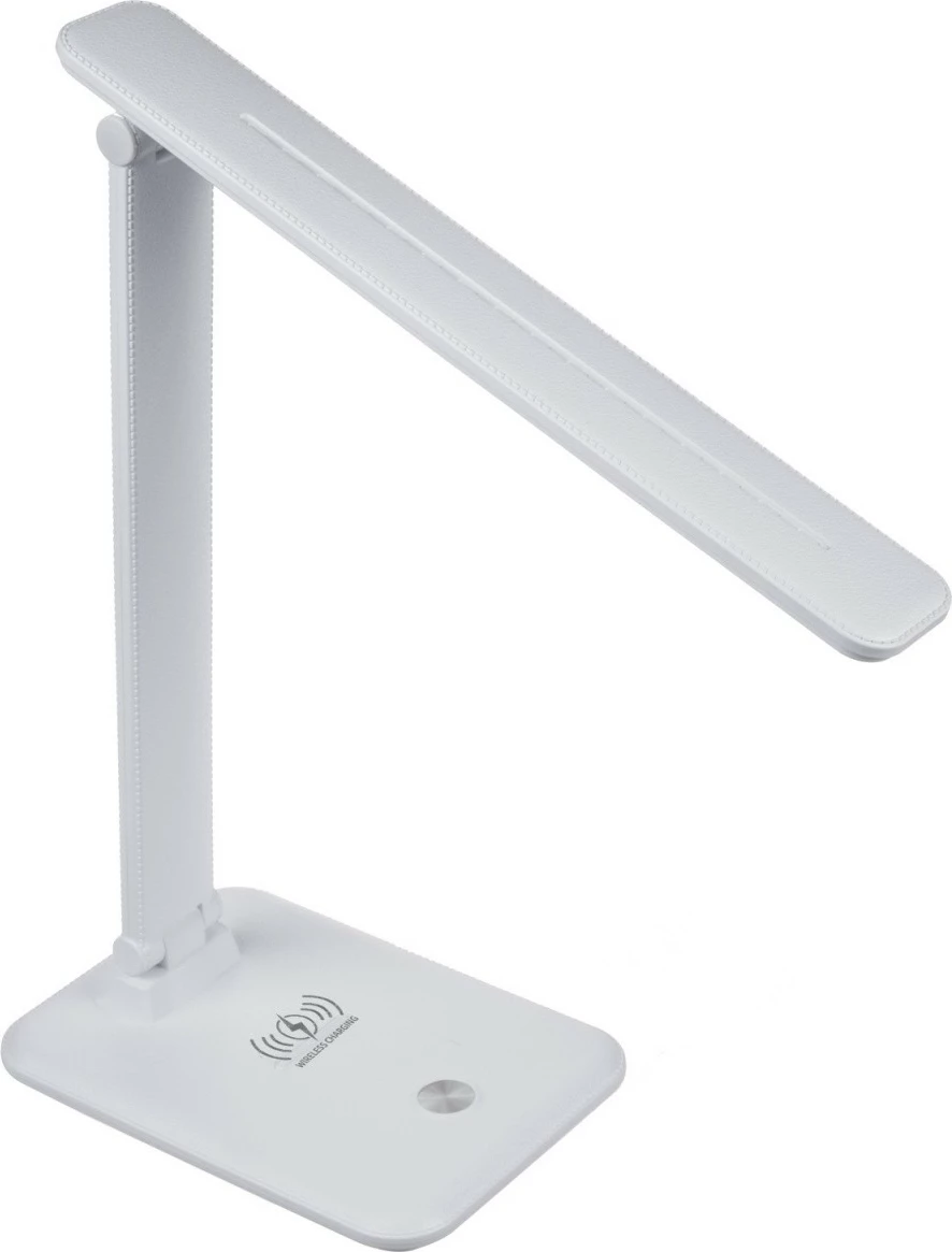 Namizna LED svetilka 9 W z brezžičnim polnilcem Qi, bela Maclean MCE616W
